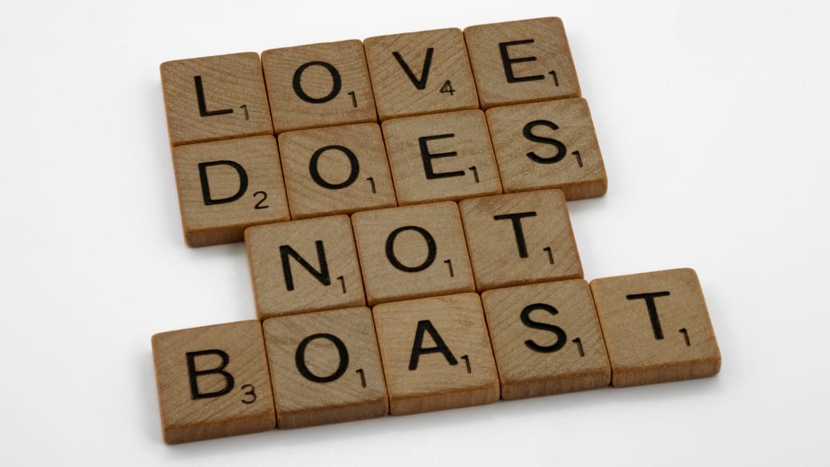 LOVE does not boast