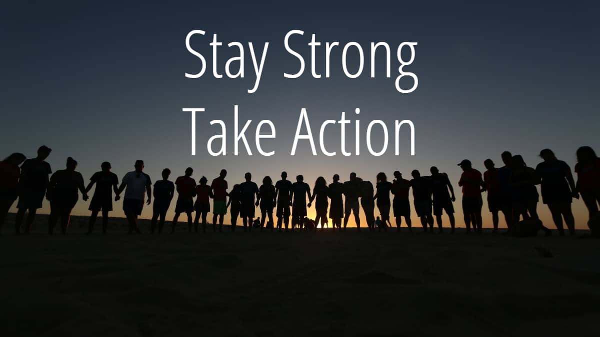 stay strong - take action - befunky