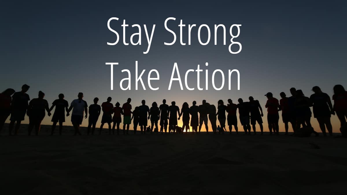 stay strong - take action - befunky